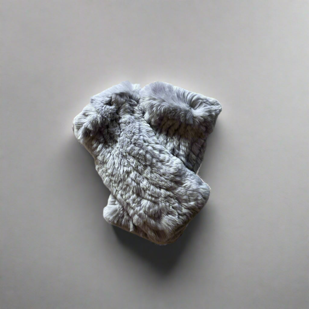 Rabbit Fingerless Gloves Handwarmers Mamma Reykjavík