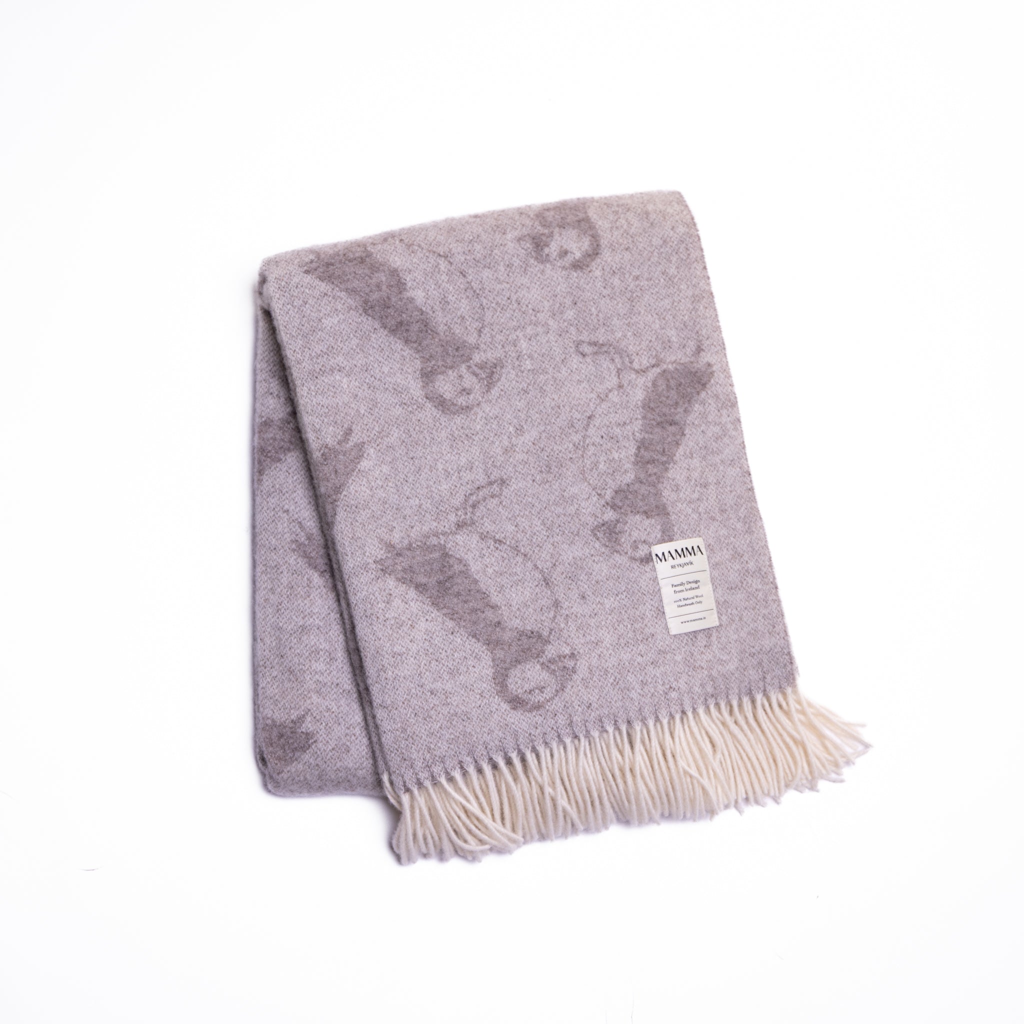 Family Design Wool Blanket by Mamma Reykjavík