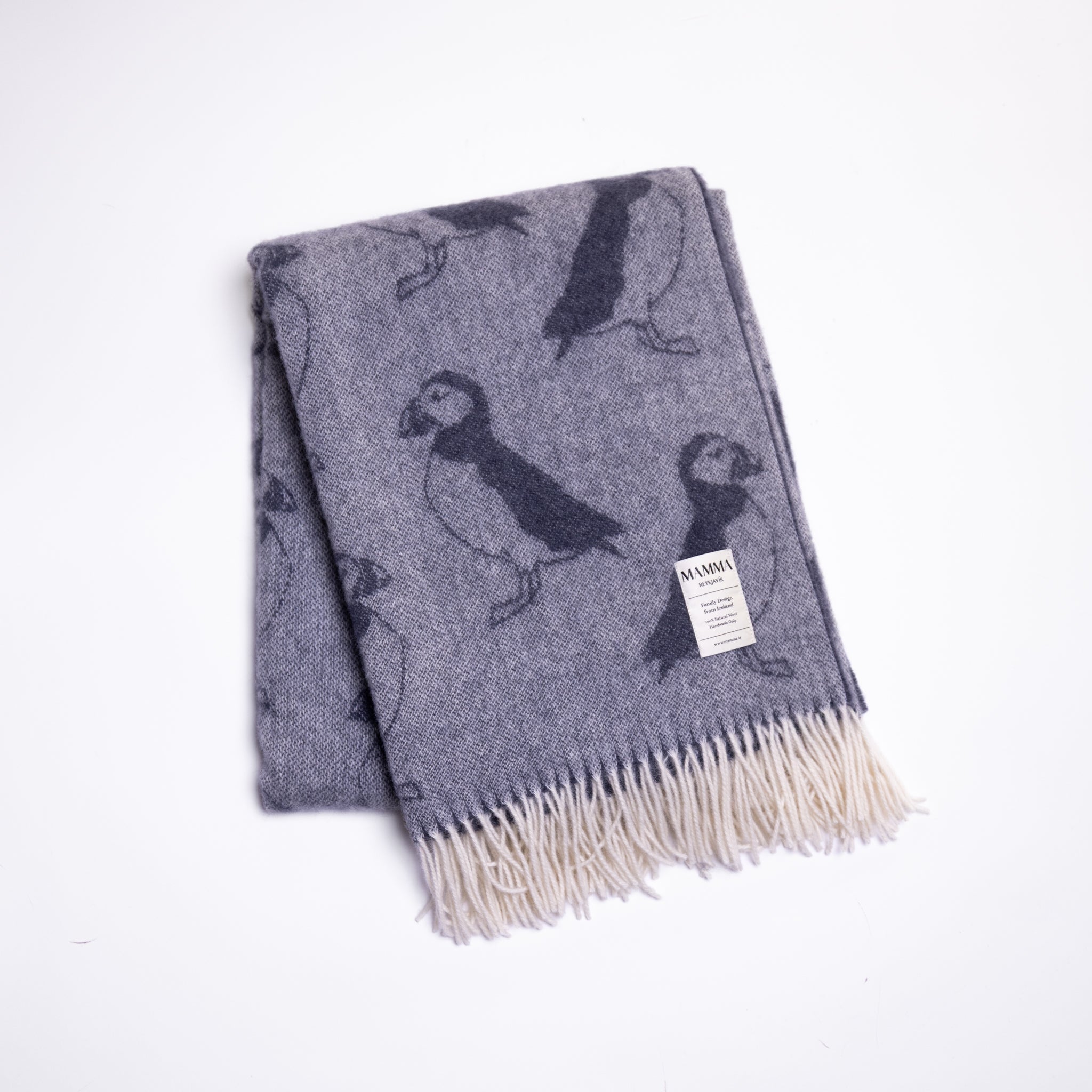 Family Design Wool Blanket by Mamma Reykjavík