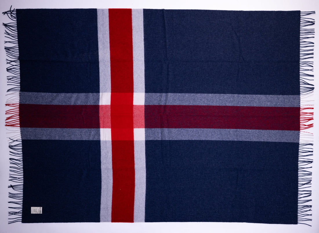 Family Design Wool Blanket by Mamma Reykjavík