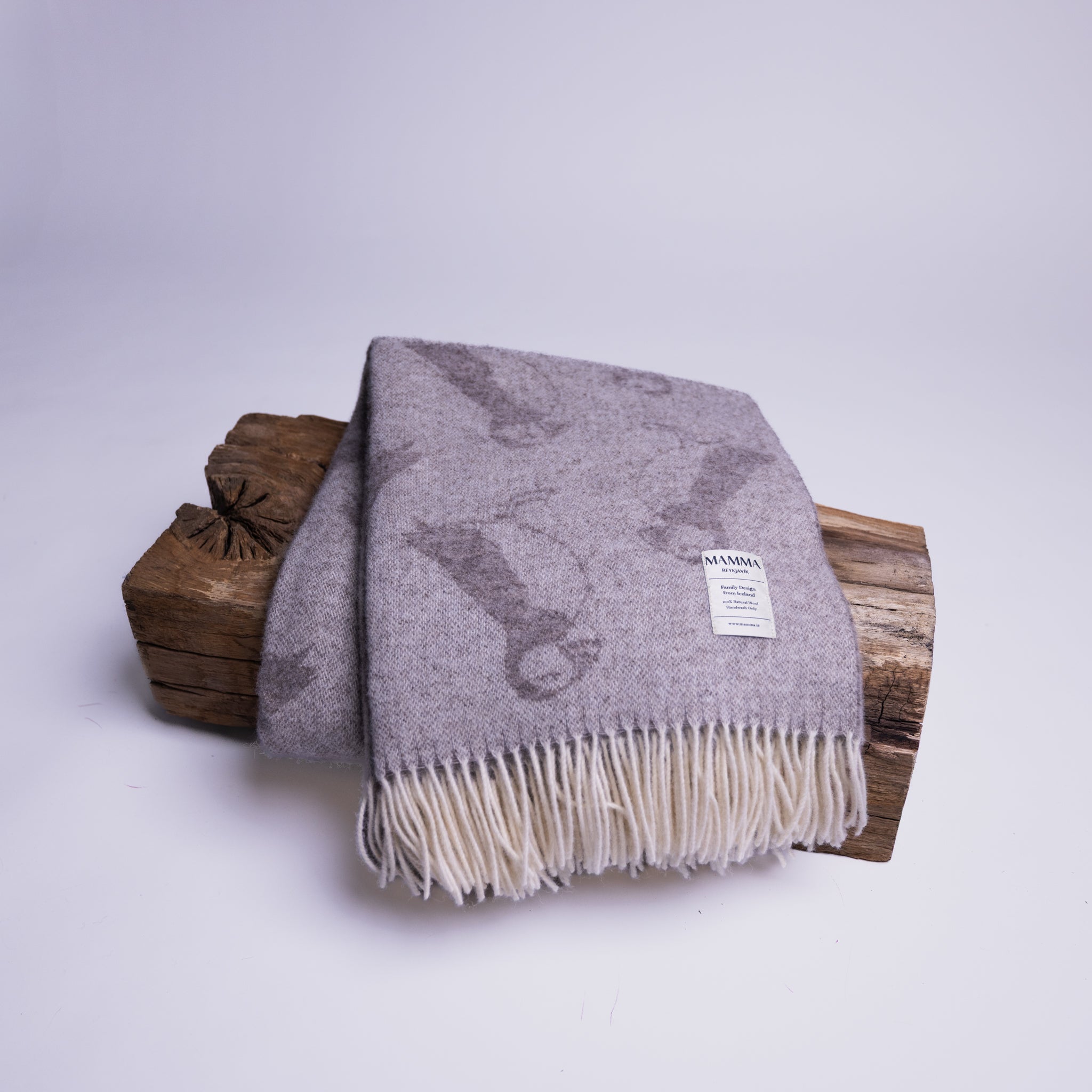 Family Design Wool Blanket by Mamma Reykjavík