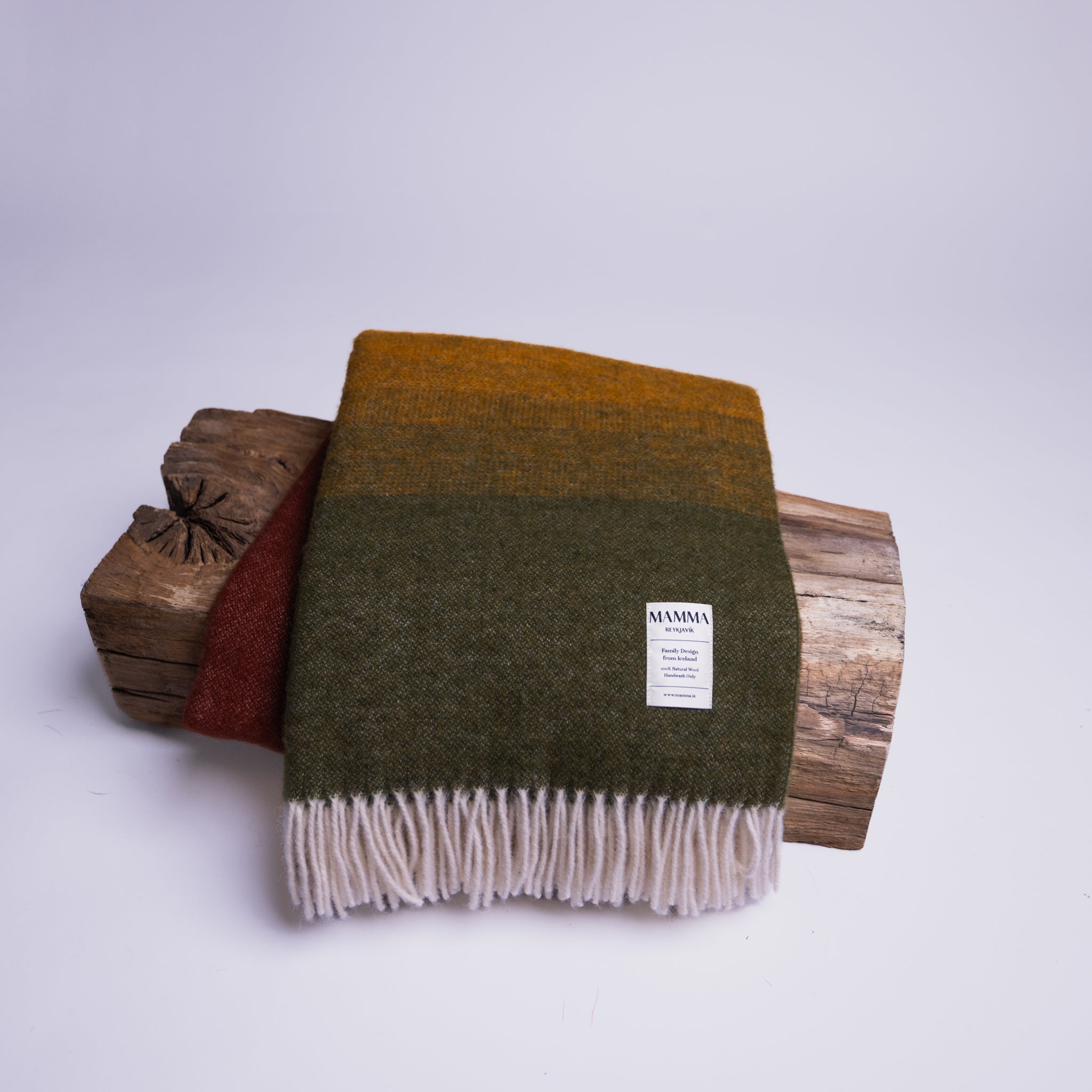 Family Design Wool Blanket by Mamma Reykjavík