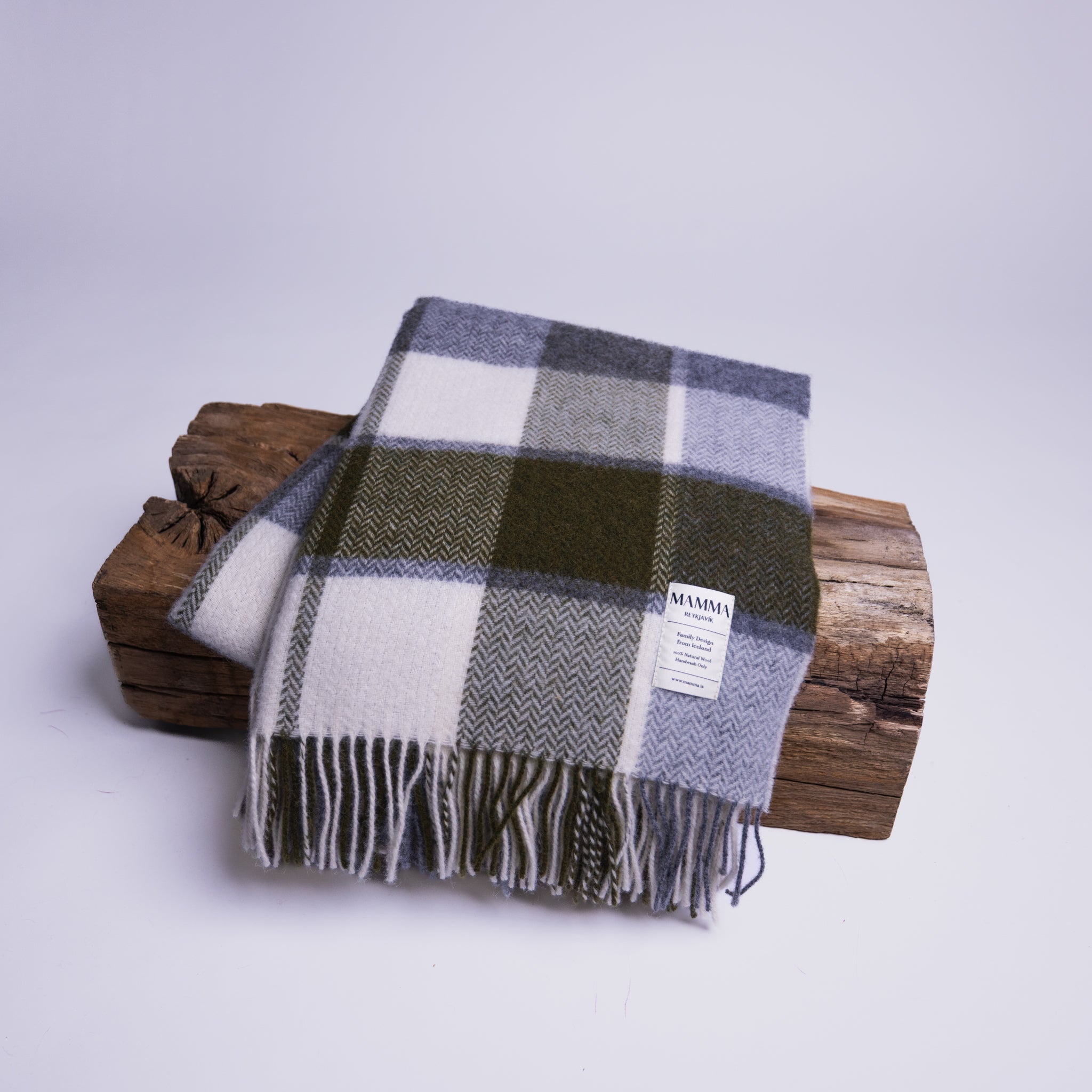 Family Design Wool Blanket by Mamma Reykjavík