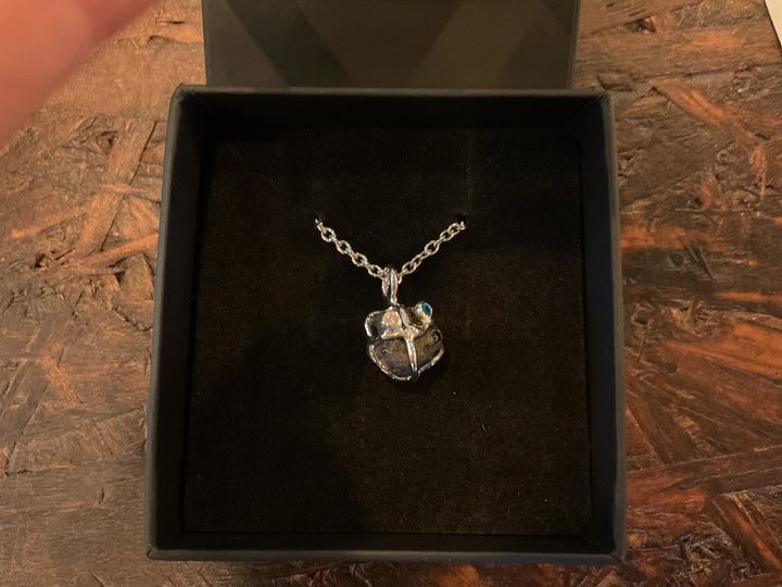 SIGN Necklace Silver with Lava Stone and Cubic Zirconia 2/1