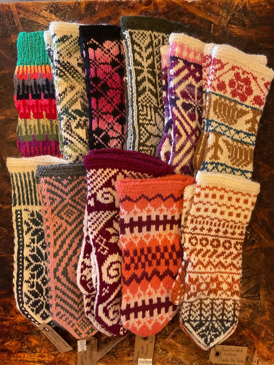 Handknitted Mittens - Alpaca and Merino