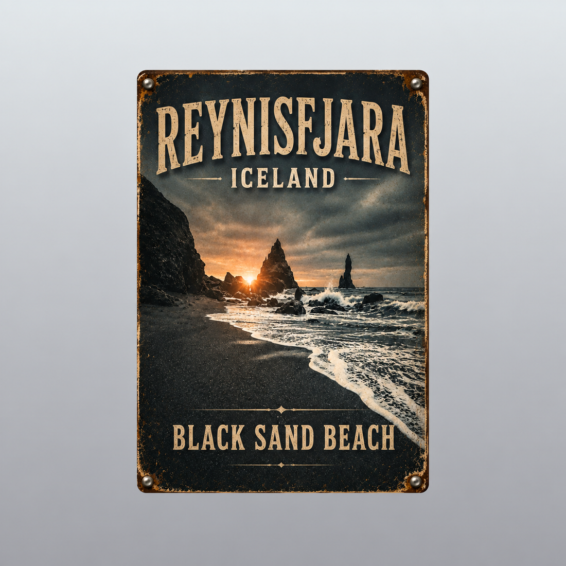 Vintage Metal Sign - Remember Iceland