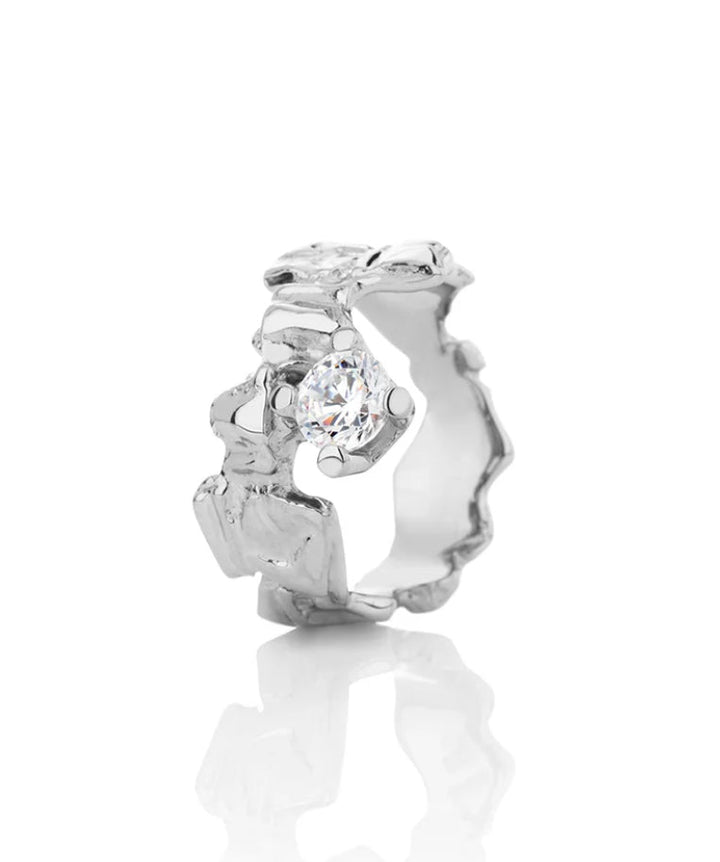 SIGN Ring Gold Jökull with Cubic Zirconia