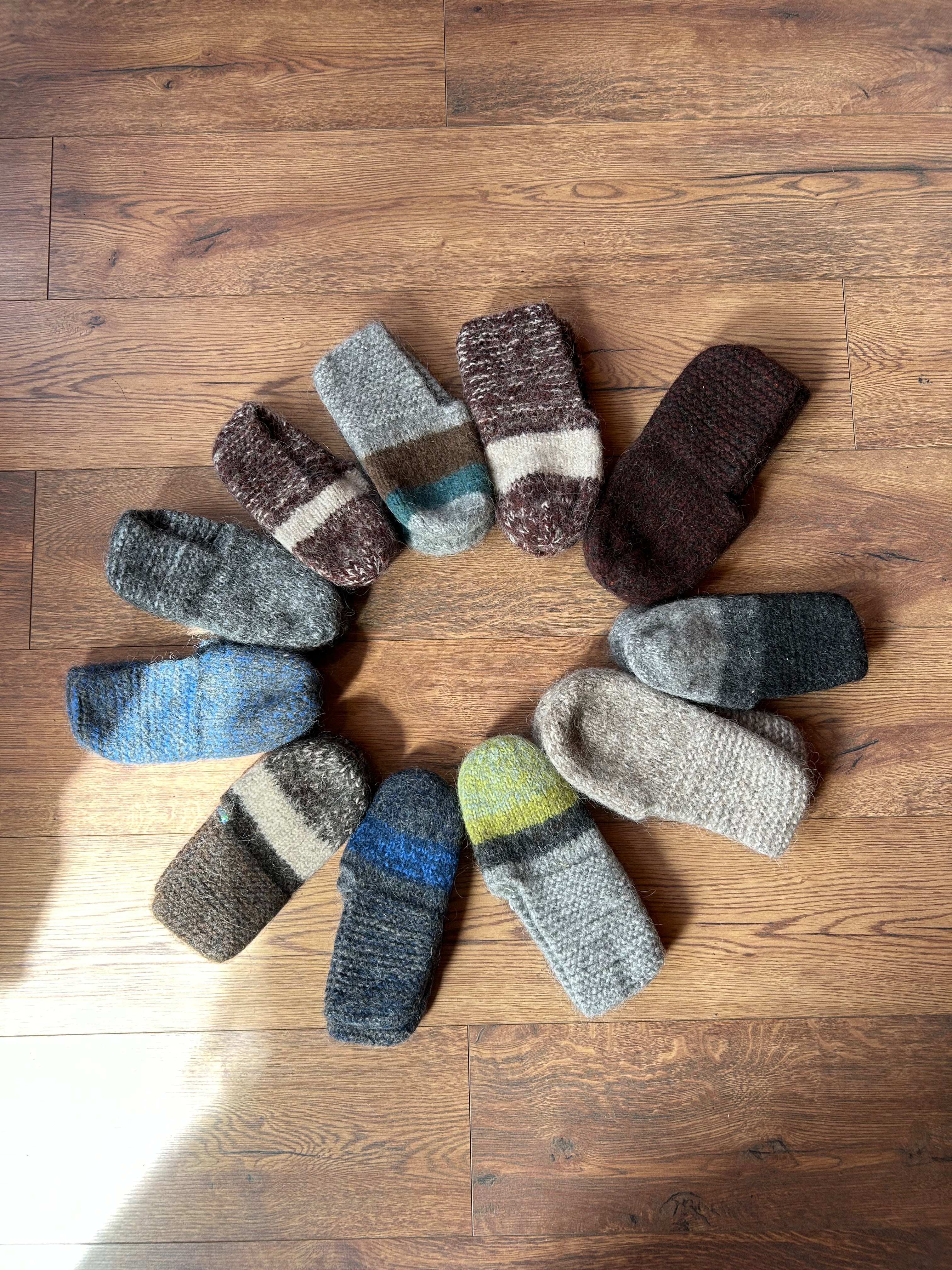 Handknitted Slippers - Icelandic Wool