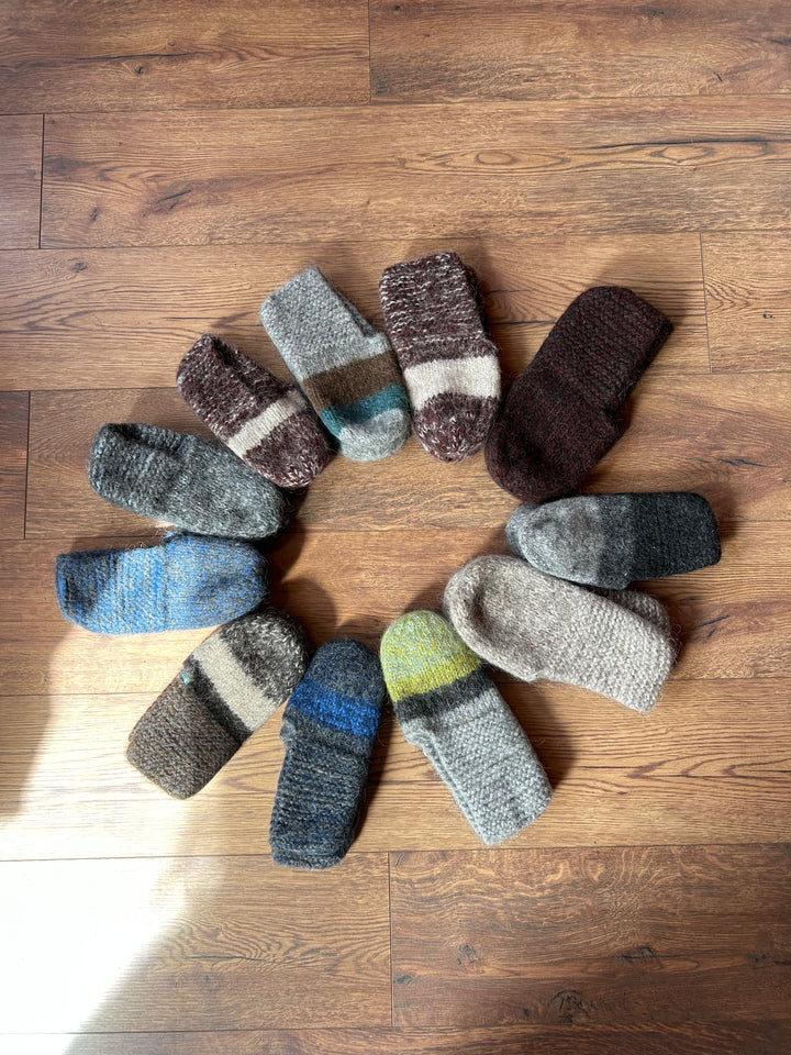 Handknitted Slippers - Icelandic Wool