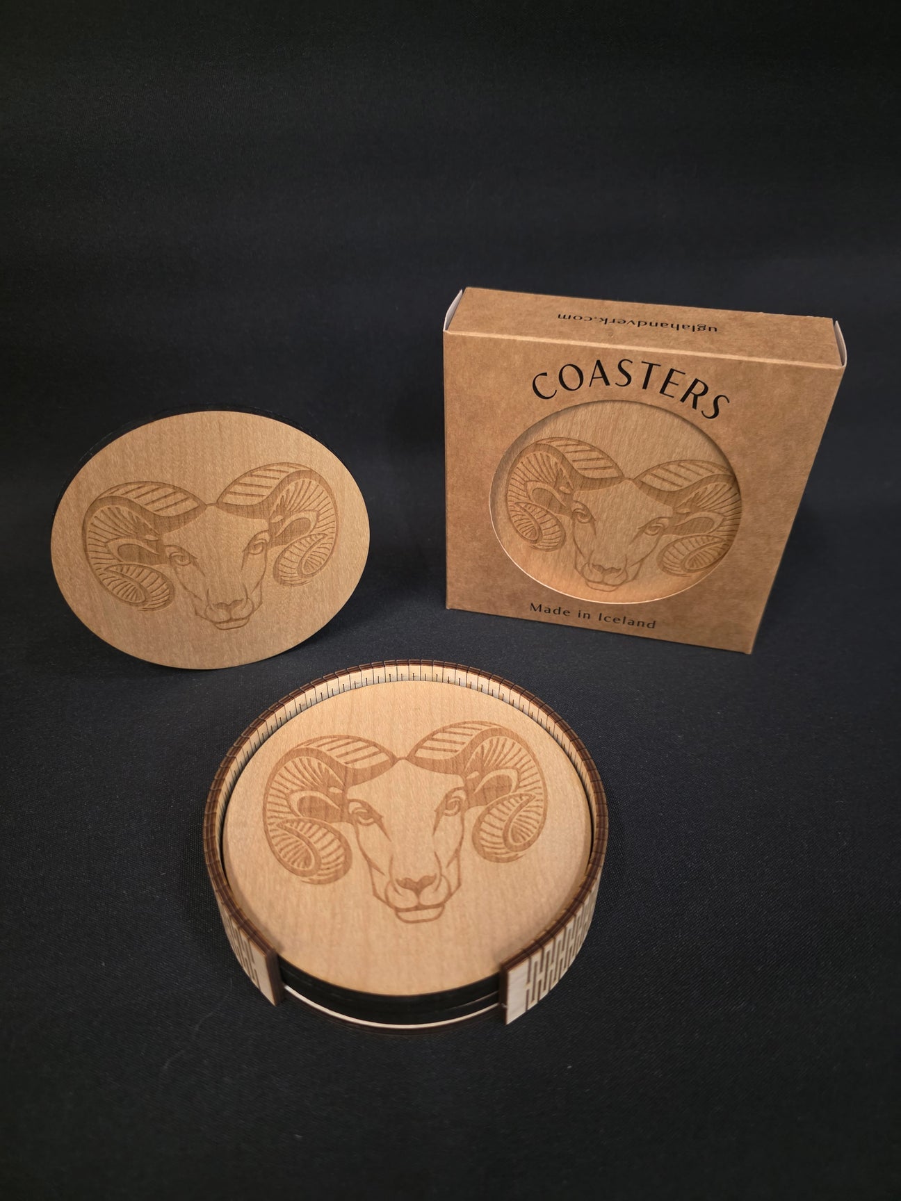 Wooden Coasters - Ugla Handverk