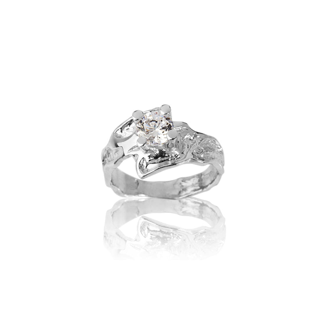 SIGN Ring Eldur og Ís with Cubic Zirconia