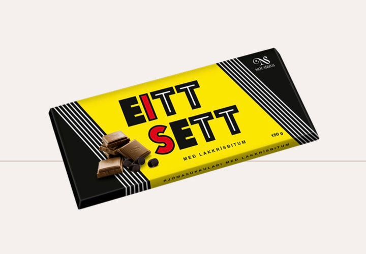 Eitt Sett - Icelandic Milk Chocolate with Liquorice Pieces - 150g - Nói Síríus