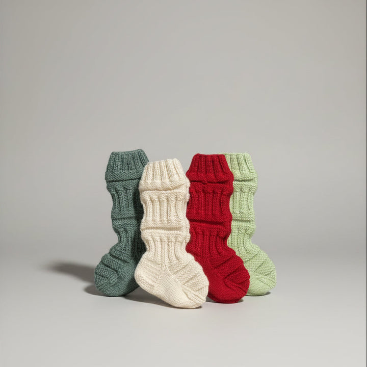Handknitted Socks For Kids - Alpaca And Merino Wool