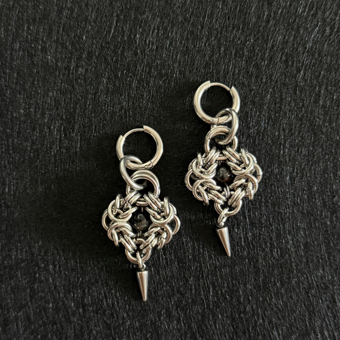 Tiger Eye Earrings - Arctic Chain