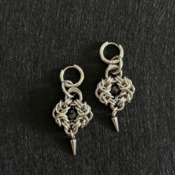 Tiger Eye Earrings - Arctic Chain