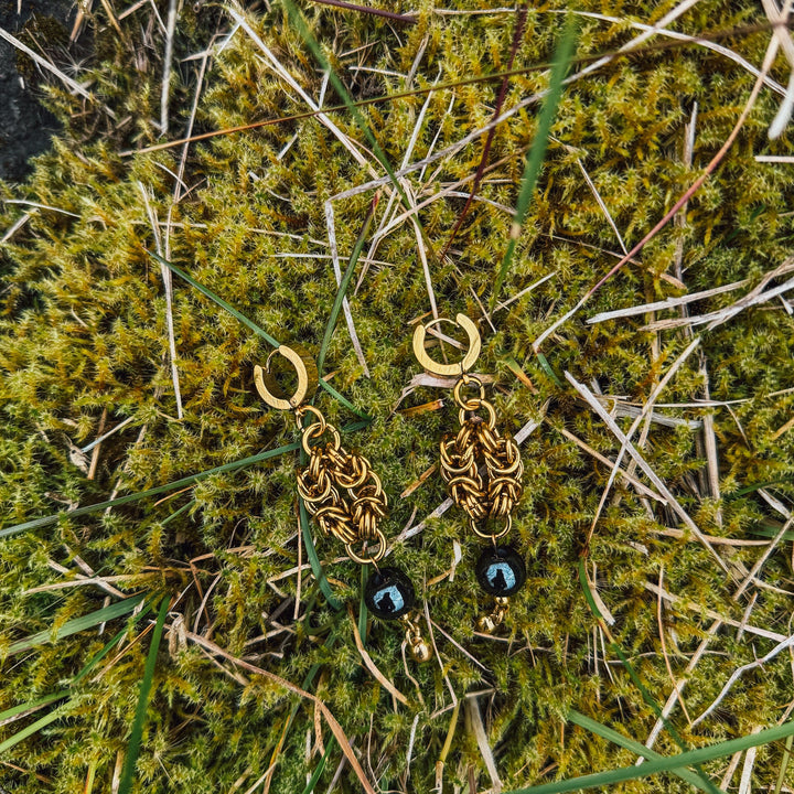 Black Pearl Earrings - Arctic Chain