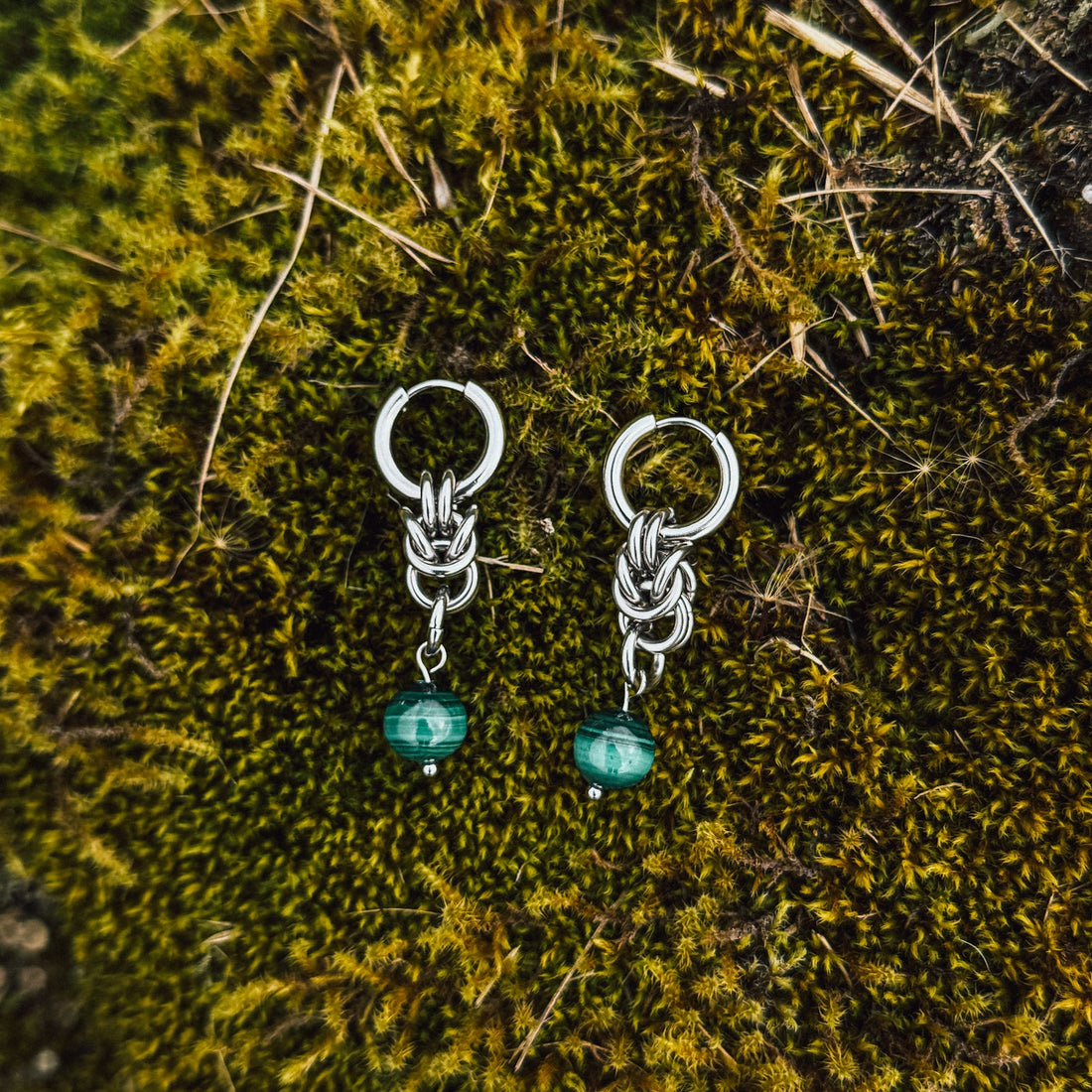Malachite Earrings - Arctic Chain