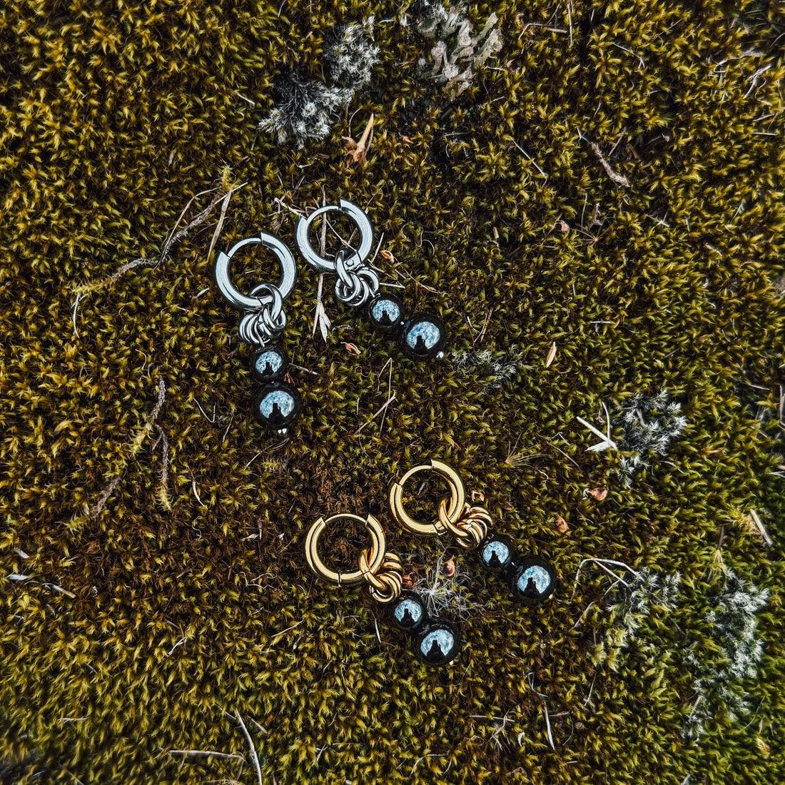 Hematite Earrings - Arctic Chain