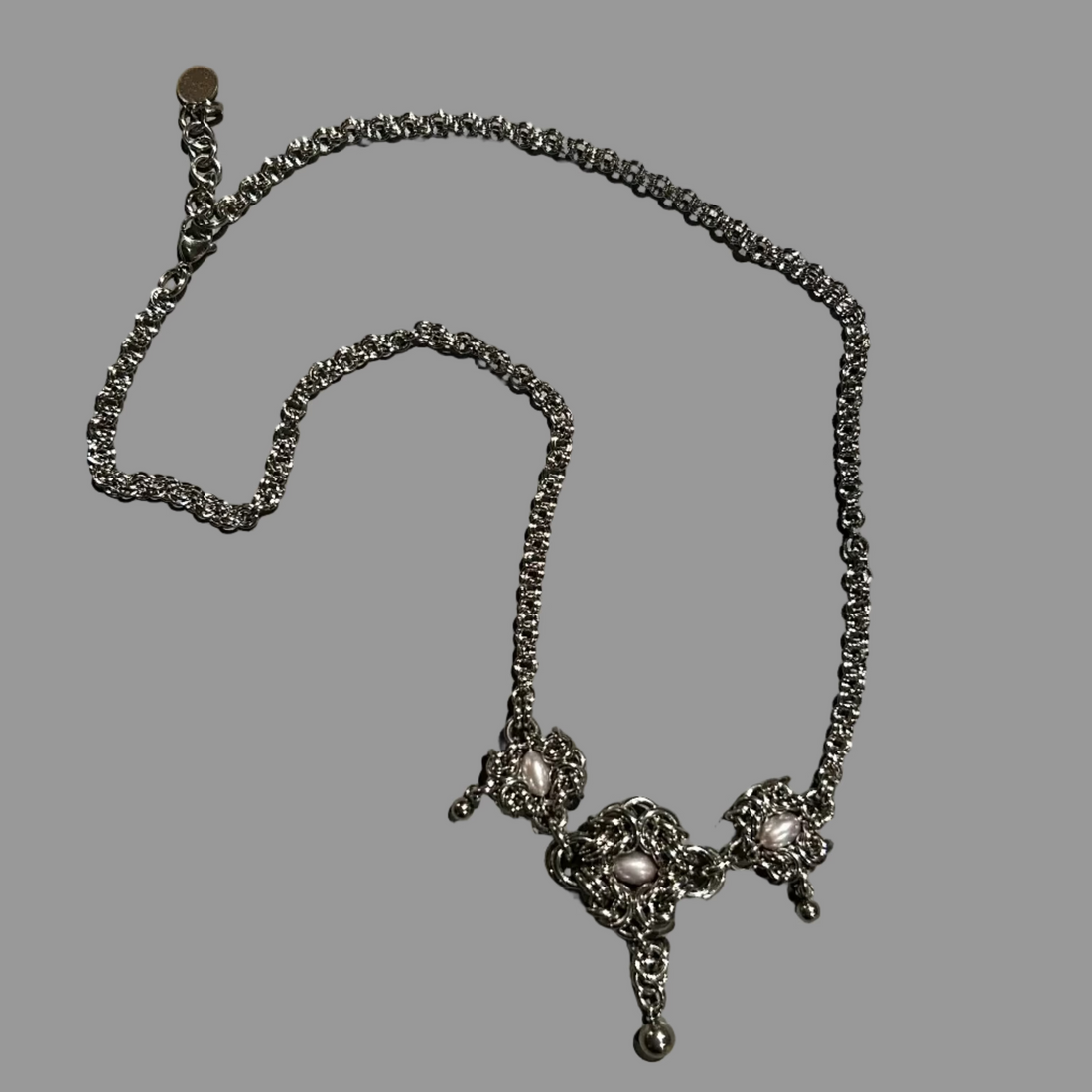 Solstice 3 Flowers Necklace- Arctic Chain