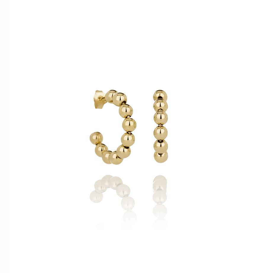 SIGN - Silver Earrings Gold Plated - Rock