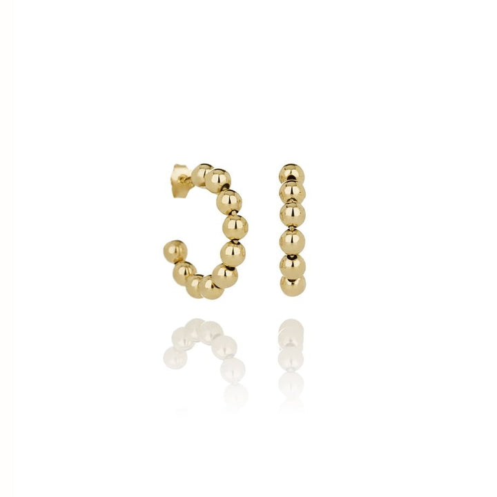 SIGN - Silver Earrings Gold Plated - Rock