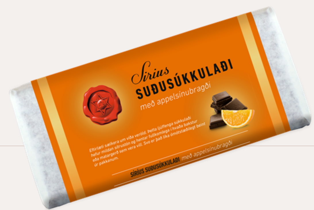 Icelandic Dark Chocolate 45% with Orange Flavour